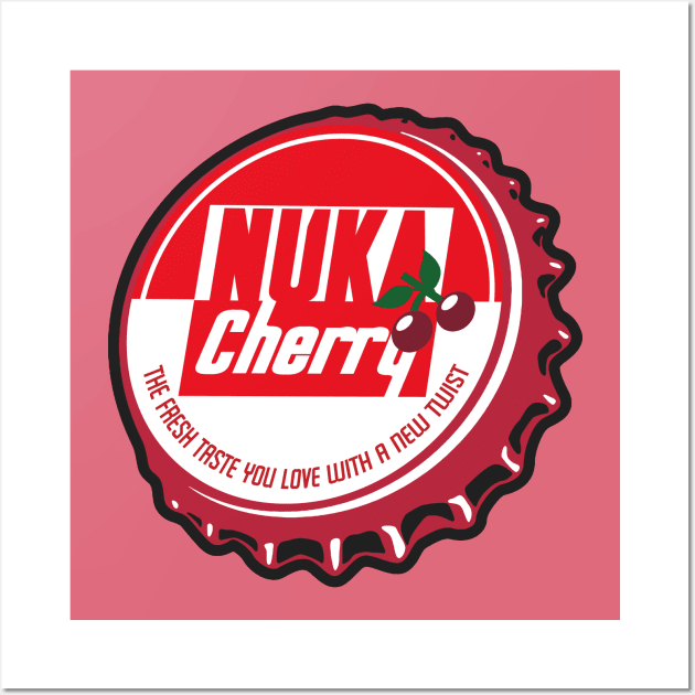 Vintage Nuka Cherry Soda Bottlecap Wall Art by StudioPM71
